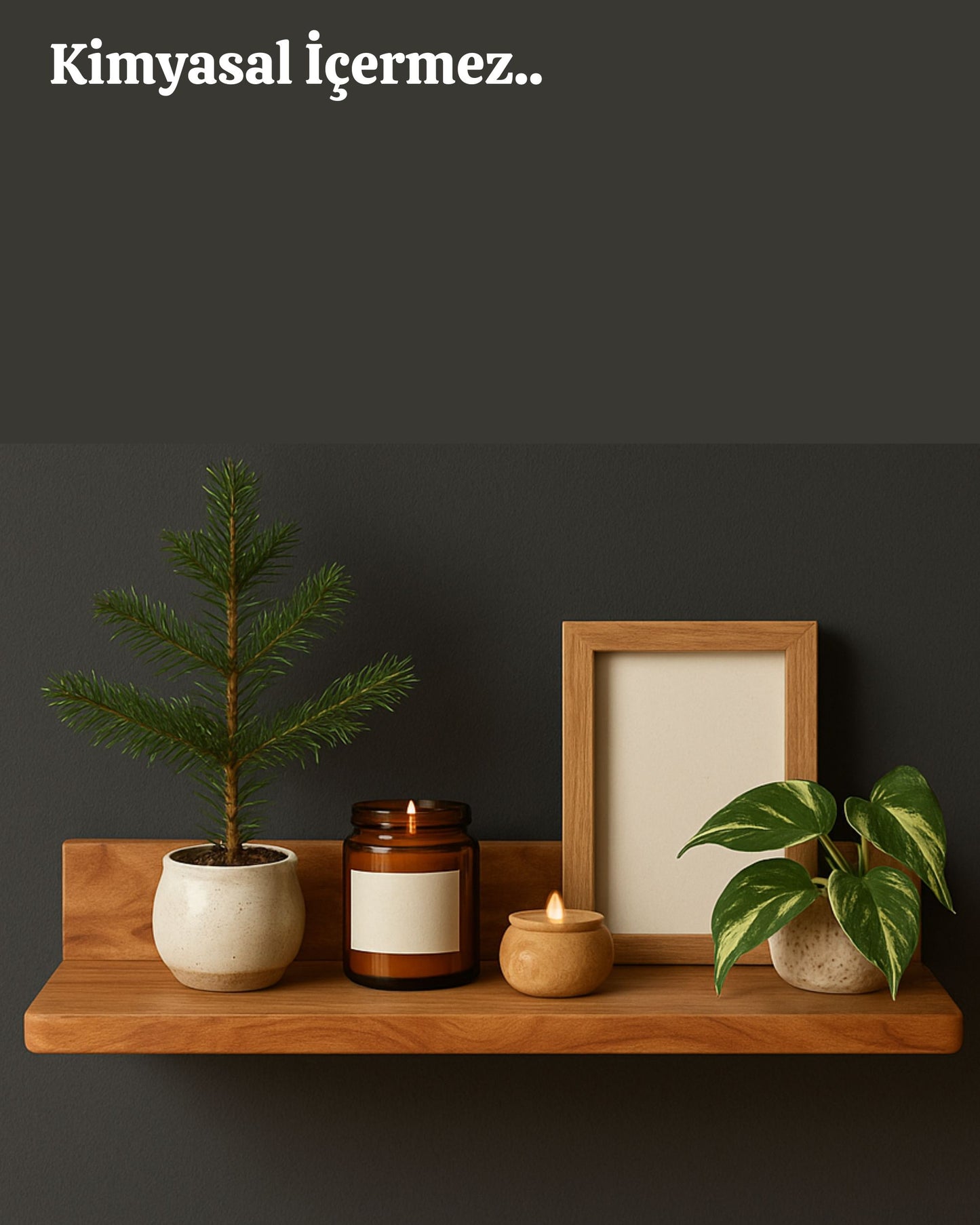 El Yapımı Kiraz Ağacı Dekoratif Ahşap Raf - 70x14x7 cm | Doğal Yağlı Koruma