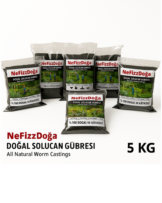 %100 Doğal Solucan Gübresi -5kg (10 LT)