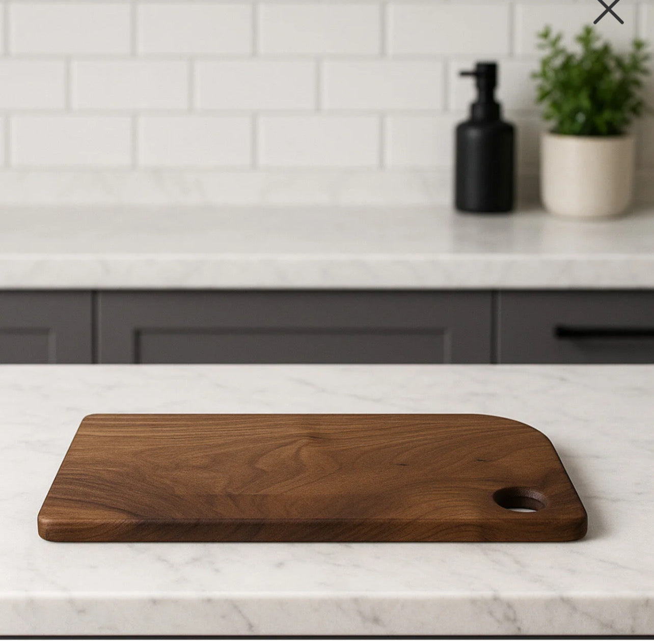 El Yapımı Ceviz Ağacı Kesme Tahtası | 40x20x2 cm | Doğal Ahşap Mutfak Sunum Tahtası