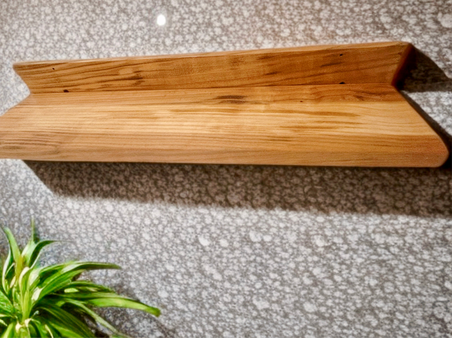 El Yapımı Kiraz Ağacı Dekoratif Ahşap Raf - 70x14x7 cm | Doğal Yağlı Koruma