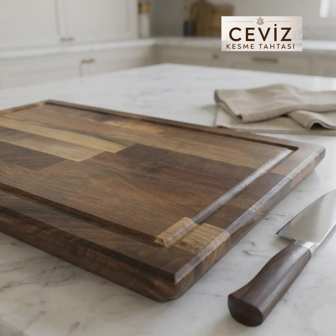 Masif Ceviz Kesme Tahtası – 50x30x4 cm