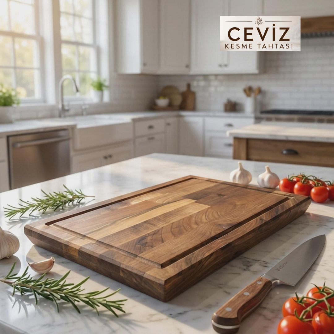 Masif Ceviz Kesme Tahtası – 50x30x4 cm