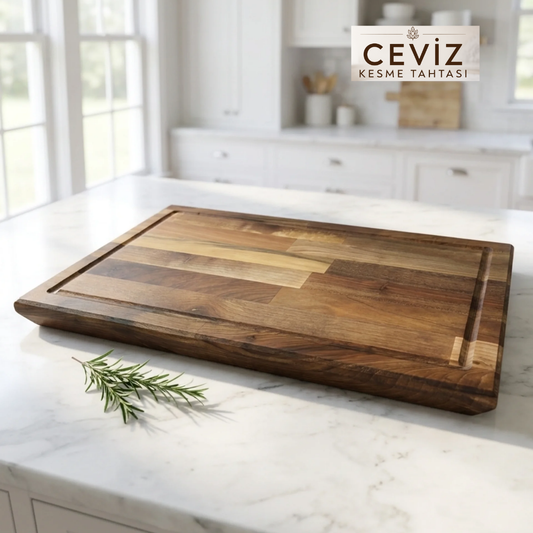 Masif Ceviz Kesme Tahtası – 50x30x4 cm