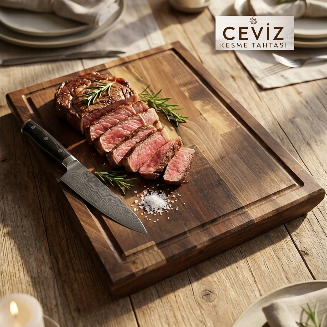 Masif Ceviz Kesme Tahtası – 50x30x4 cm
