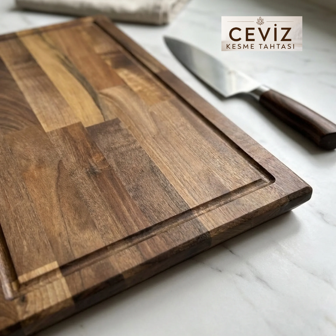 Masif Ceviz Kesme Tahtası – 50x30x4 cm