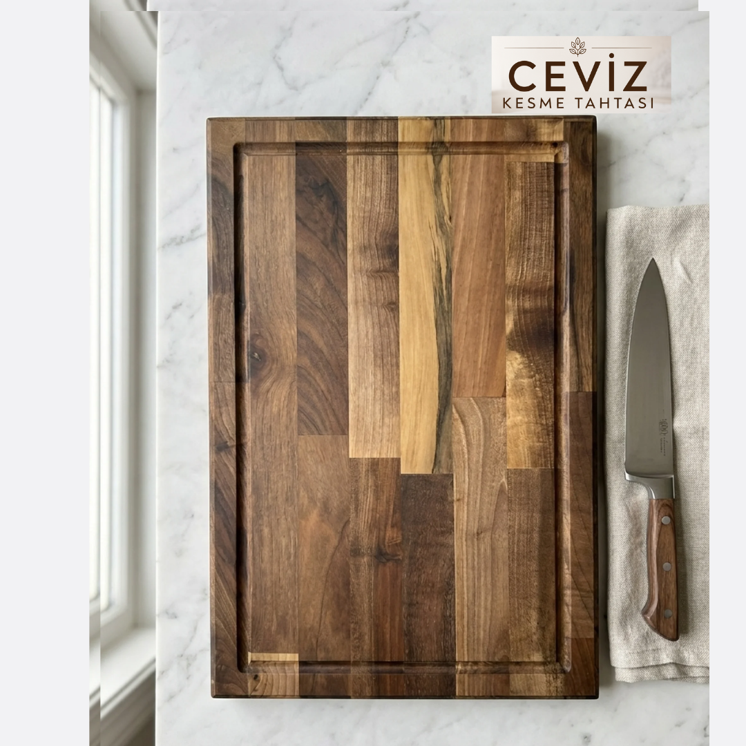 Masif Ceviz Kesme Tahtası – 50x30x4 cm
