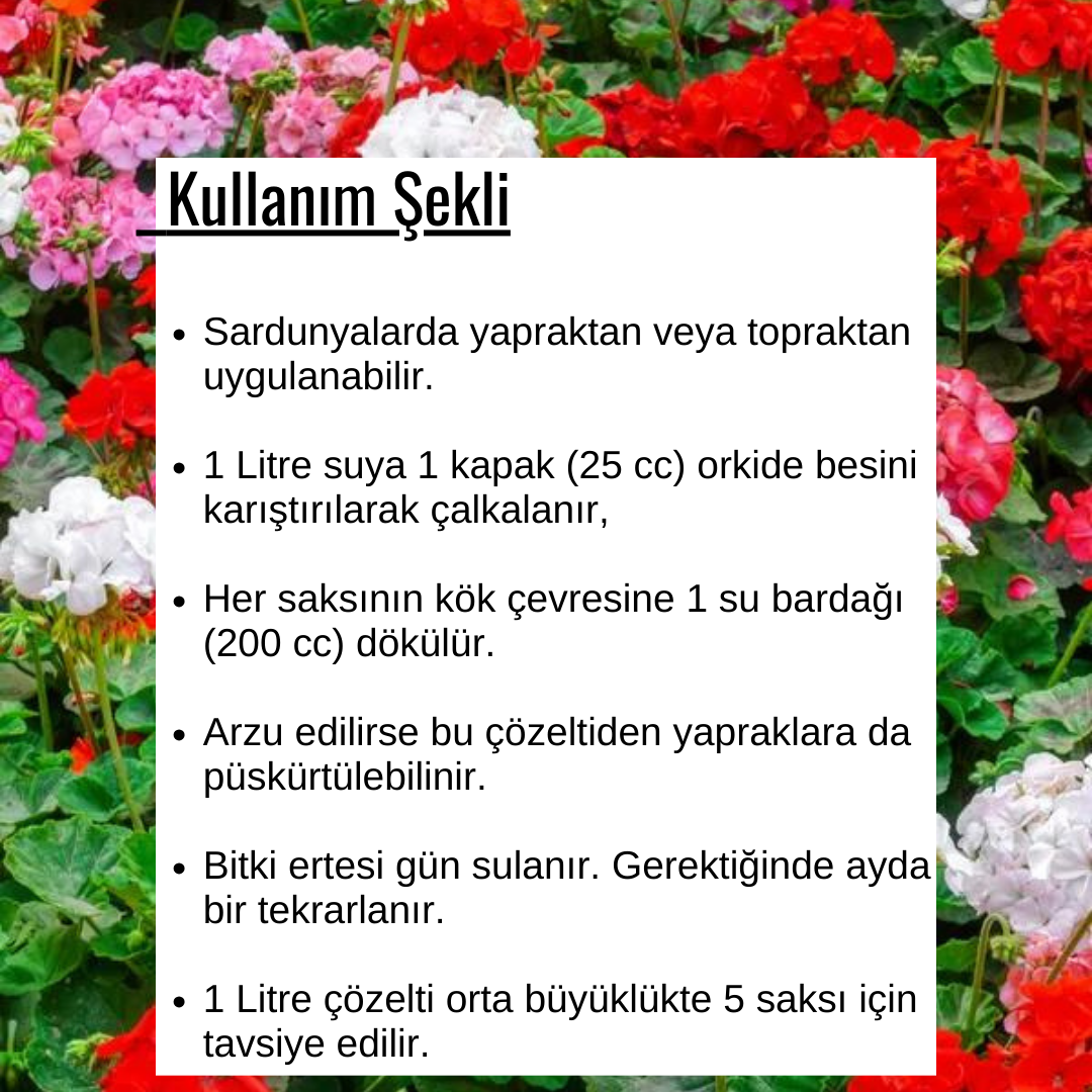 Çiçekli Bitkiler için Besin, Gübre, Çiçek Coşturan (Gül, Orkide, Menekşe Vb. )(100 ml)