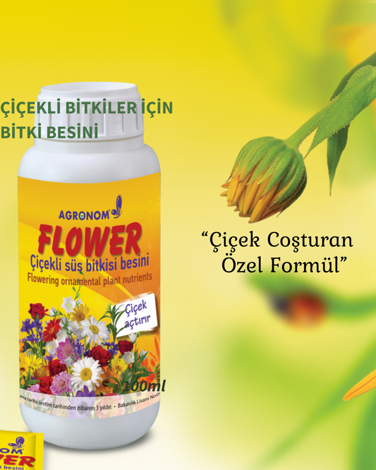 Çiçekli Bitkiler için Besin, Gübre, Çiçek Coşturan (Gül, Orkide, Menekşe Vb. )(100 ml)