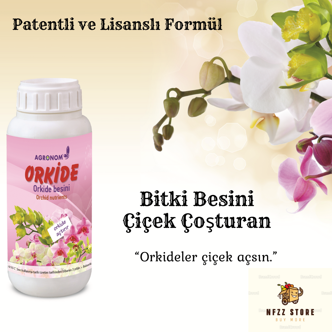 Orkide için Özel Formül Bitki Besini, Çiçek Çoşturan, Sıvı Gübre-Yüksek kalite  (100cc)